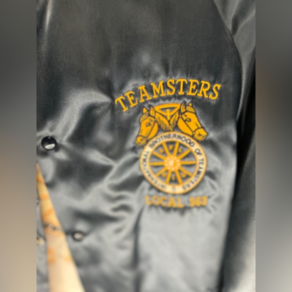 VTG Teamster Local 563 Satin Men’s Coat - Picture 5 of 10